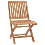 Sedie da Giardino Pieghevoli 4 pz in Legno Massello di Teak