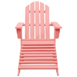 Sedia Giardino Adirondack con Ottomana Massello di Abete Rosa