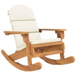 Sedia a Dondolo Adirondack con Cuscini Legno Massello di Acacia