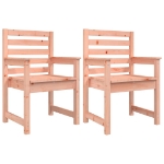 Sedie da Giardino 2pz 60x48x91 cm Legno Massello di Douglas