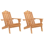 Sedie da Giardino Adirondack 2pz in Legno Massello di Acacia