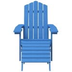 Sedia da Giardino Adirondack con Poggiapiedi Blu Acqua HDPE