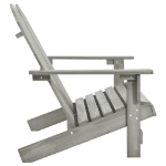 Sedia 2 Posti da Giardino Adirondack in Abete Massello Grigio