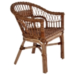 Sedie da Esterno 4 pz in Rattan Naturale Marrone