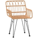 Sedie da Giardino 2pz con Braccioli 56x64x80 cm Rattan PE