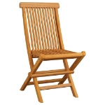 Sedie da Giardino con Cuscini Verdi 4 pz Massello di Teak