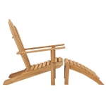 Sedia Adirondack con Poggiapiedi in Legno Massello di Teak