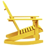 Sedia a Dondolo da Giardino Adirondack Massello di Abete Giallo