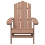 Sedia da Giardino Adirondack Marrone HDPE