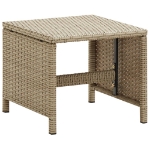 Sgabelli da Giardino 2 pz con Cuscini in Polyrattan Beige