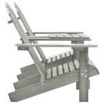 Sedie da Giardino Adirondack con Tavolino Legno Abete Grigio