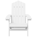 Sedia da Giardino Adirondack Bianca HDPE