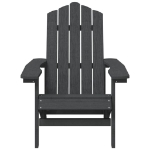 Sedia da Giardino Adirondack Antracite HDPE