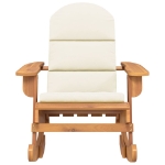 Sedia a Dondolo Adirondack con Cuscini Legno Massello di Acacia