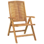 Sedie da Giardino Reclinabili 4 pz in Legno Massello di Teak