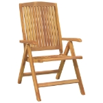 Sedie da Giardino Reclinabili 6 pz in Legno Massello di Teak