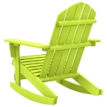 Sedia a Dondolo da Giardino Adirondack Massello di Abete Verde