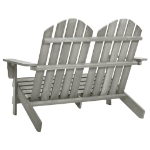 Sedia 2 Posti da Giardino Adirondack in Abete Massello Grigio