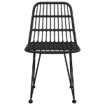 Sedie da Giardino 2pz Nere 48x62x84 cm Rattan PE