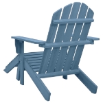 Sedia da Giardino Adirondack con Ottomana Massello di Abete Blu