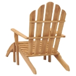 Sedia Adirondack con Poggiapiedi in Legno Massello di Teak