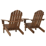 Sedie da Giardino Adirondack con Tavolino Legno Abete Marrone