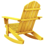 Sedia a Dondolo da Giardino Adirondack Massello di Abete Giallo