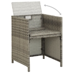 Sedie da Giardino 2 pz con Cuscini in Polyrattan Grigio