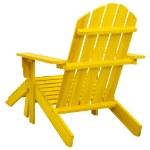 Sedia Giardino Adirondack con Ottomana Massello di Abete Gialla