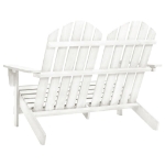 Sedia 2 Posti da Giardino Adirondack in Abete Massello Bianco