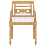 Sedie Batavia con Cuscini 6 pz in Legno Massello di Teak