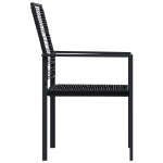 Sedie da Giardino 2 pz in Rattan PVC Nero