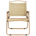 Sedie da Campeggio 2 pz Beige 54x55x78 cm Tessuto Oxford