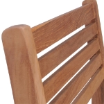 Sedie da Giardino 2 pz con Cuscini Crema Massello di Teak