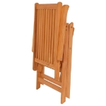 Sedie da Giardino 6 pz con Cuscini Rossi  Massello di Teak