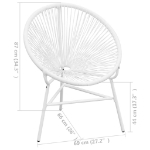 Sedia da Giardino Acapulco in Polyrattan Bianco