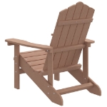 Sedia da Giardino Adirondack Marrone HDPE