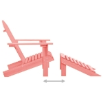 Sedia Giardino Adirondack con Ottomana Massello di Abete Rosa