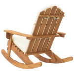 Sedia a Dondolo Adirondack con Cuscini Legno Massello di Acacia