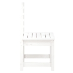 Sedie da Giardino 2pz Bianco 40,5x48x91,5cm Legno Massello Pino