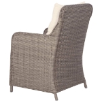 Sedie da Esterno con Cuscini 2 pz in Polyrattan Marrone