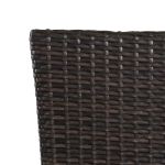 Sedie da Esterno con Cuscini 2 pz in Polyrattan Marrone