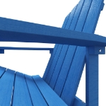 Sedia da Giardino Adirondack con Poggiapiedi Blu Acqua HDPE