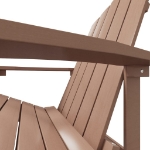 Sedia da Giardino Adirondack con Poggiapiedi Marrone HDPE