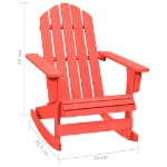 Sedia da Giardino Adirondack a Dondolo Massello di Abete Rosso