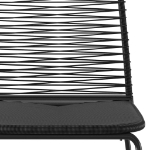 Sedie da Giardino 6 pz in Polyrattan Nero