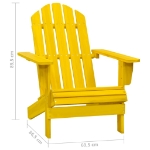 Sedia da Giardino Adirondack in Legno Massello di Abete Giallo