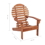 Sedia Adirondack in Legno Massello di Acacia