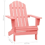 Sedia da Giardino Adirondack in Legno Massello di Abete Rosa