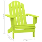 Sedia da Giardino Adirondack in Legno Massello di Abete Verde